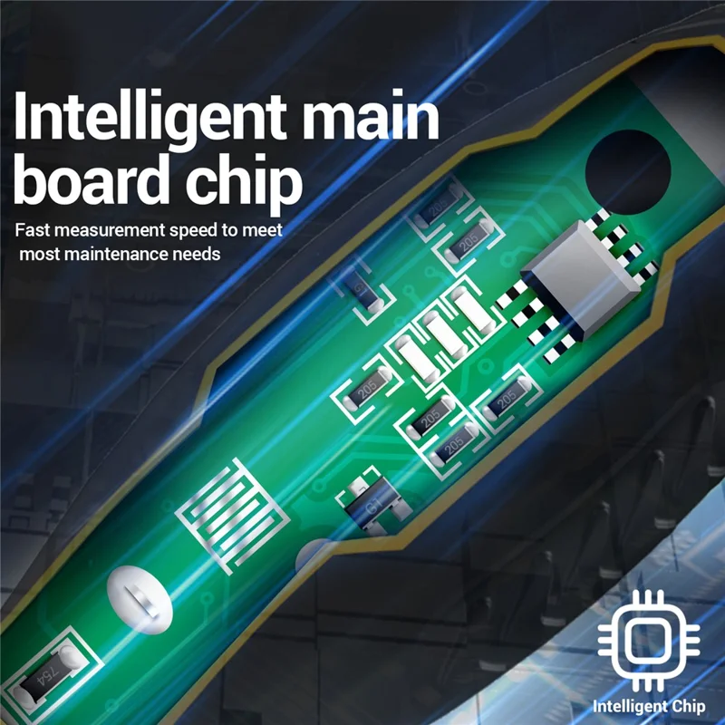 ANENG B18 High Torque Voltage Tester Pen Live / Neutral Wire Detection Continuity Test NCV Light Indication - Yellow / Phillips Head