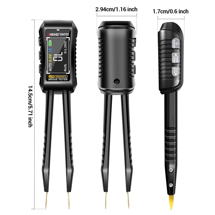 ANENG GN702 Digitale Pinzetten-Brücken-Multimeter LCR-Zangenmessgerät Induktivitätsmessgerät