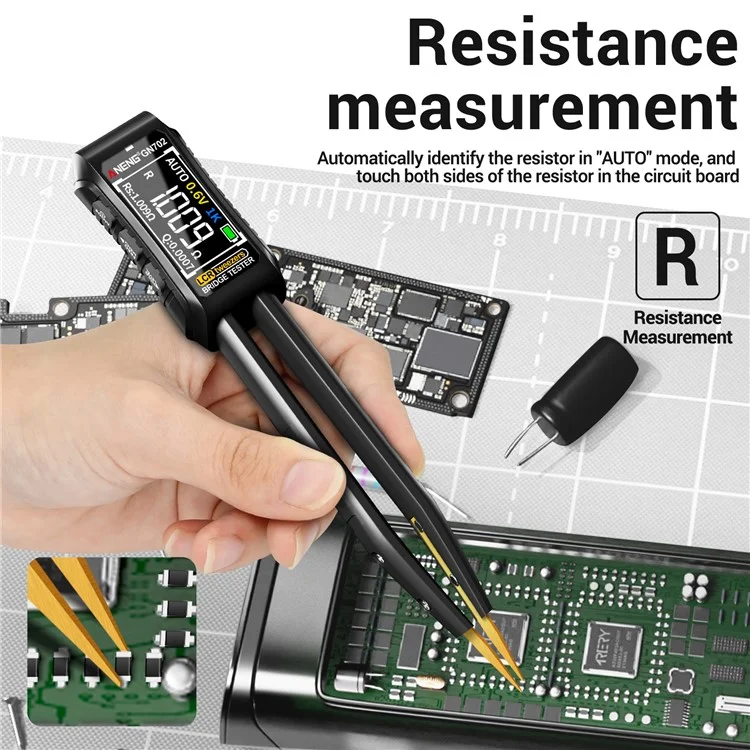 ANENG GN702 Digitale Pinzetten-Brücken-Multimeter LCR-Zangenmessgerät Induktivitätsmessgerät
