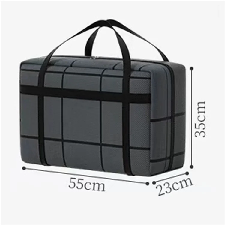 55x23x35cm Thicken Striped Non Woven Fabric Storage Bag for Moving Packing Travel Luggage Organizer, Size M