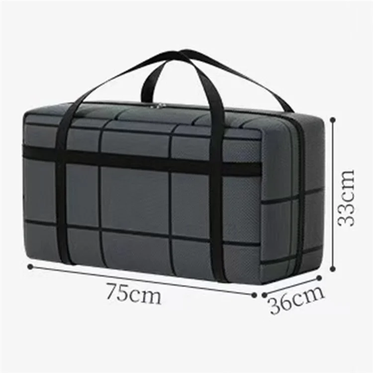 75x36x33cm Thicken Striped Non Woven Fabric Storage Bag for Moving Packing Travel Luggage Organizer, Size L