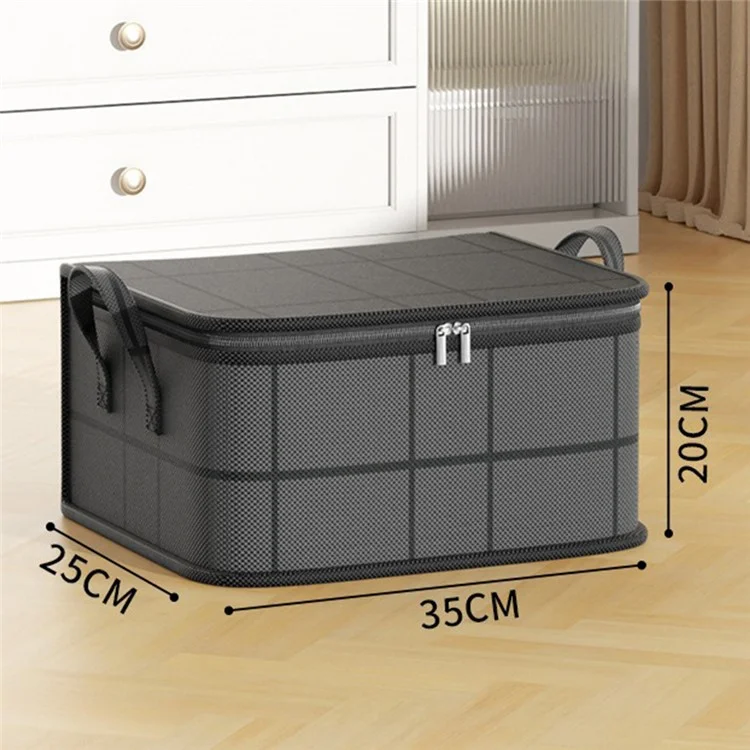 Non Woven Fabric Storage Bag with Dual Handles Foldable Organizer for Home Organization, Size S