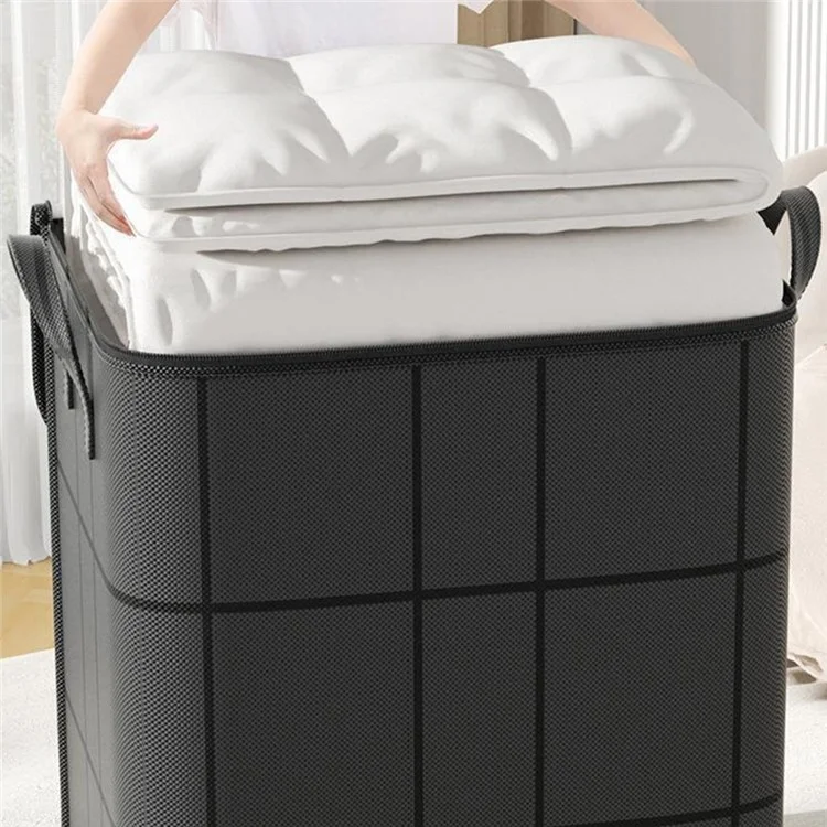 Non Woven Fabric Storage Bag with Dual Handles Foldable Organizer for Home Organization, Size S