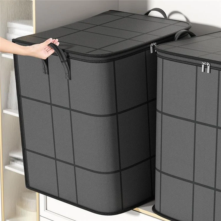 Non Woven Fabric Storage Bag with Dual Handles Foldable Organizer for Home Organization, Size S