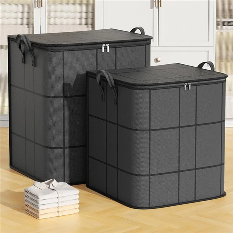 Non Woven Fabric Storage Bag with Dual Handles Foldable Organizer for Home Organization, Size S