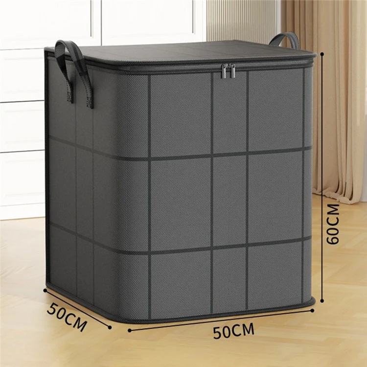 Non Woven Fabric Storage Bag with Dual Handles Foldable Organizer for Home Organization, Size L