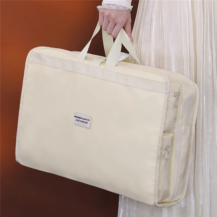 1010 Multifunction Hanging Travel Organizer Bag Foldable Luggage Packing Cube for Suitcase Storage - Apricot