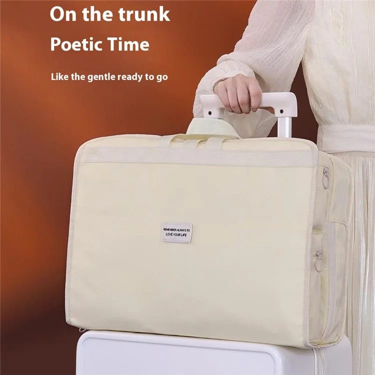 1010 Multifunction Hanging Travel Organizer Bag Foldable Luggage Packing Cube for Suitcase Storage - Apricot