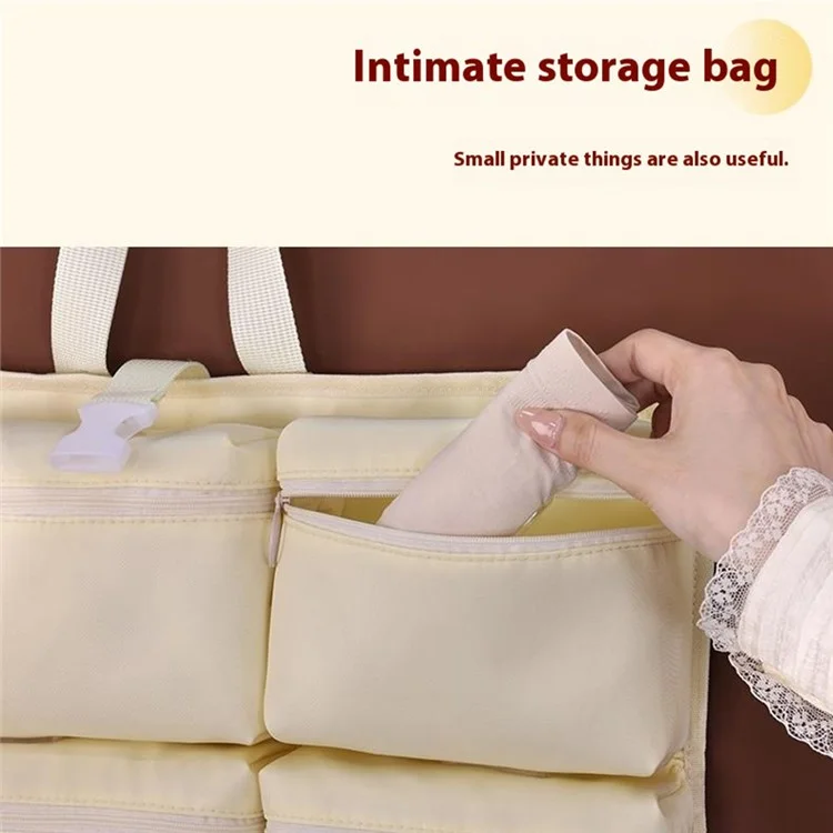 1010 Multifunction Hanging Travel Organizer Bag Foldable Luggage Packing Cube for Suitcase Storage - Apricot