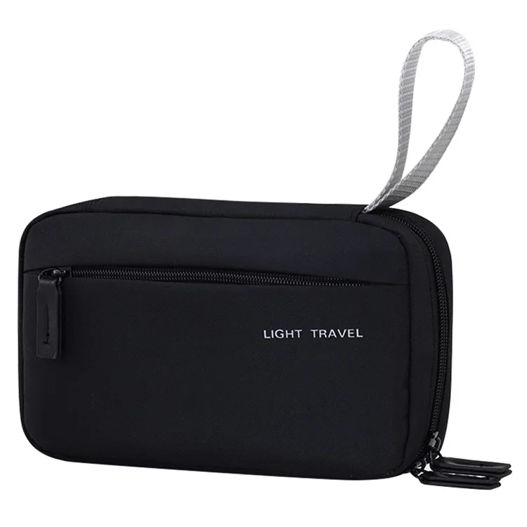 4038 For Men Portable Travel Toiletry Bag Oxford Cloth Waterproof Foldable Cosmetic Organizer, Size S - Black