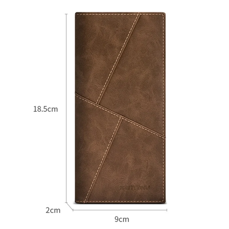 BANYANU N2042 Portafoglio in Pelle Bovina Top Grain con Multi Slot per Carte, Clip Sottile per Contanti con Blocco RFID - Khaki