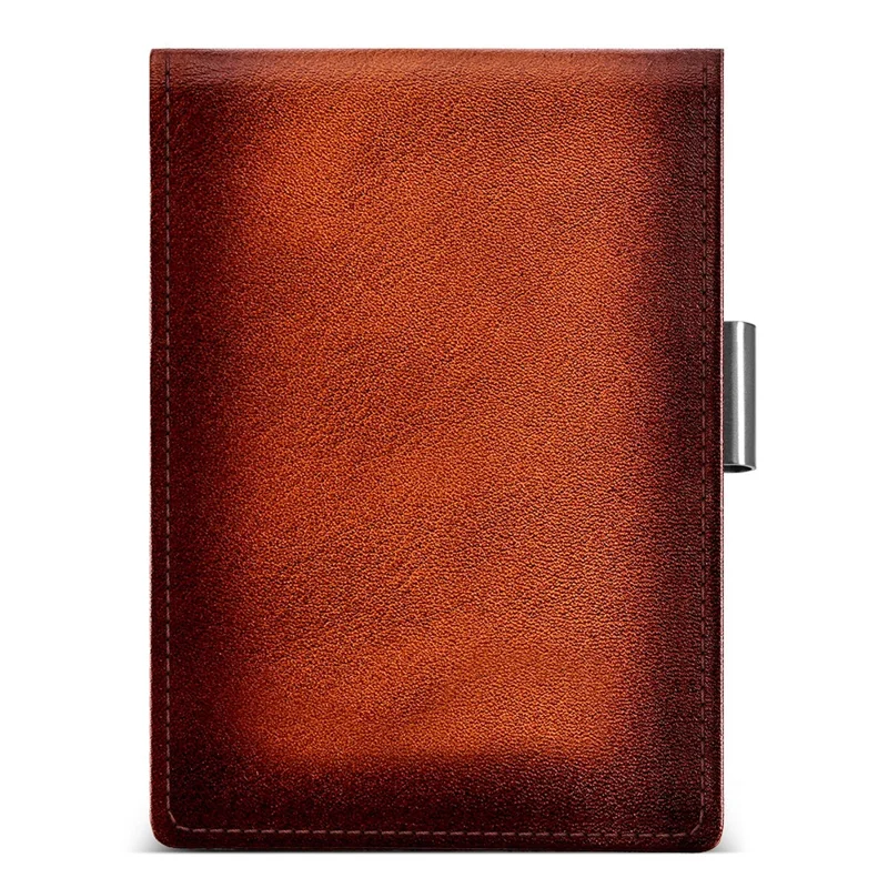 BANYANU N2039M Cartera de Cuero Auténtico para Hombre con Múltiples Compartimentos para Tarjetas, Bloqueo RFID y Pinza para Dinero - Marrón