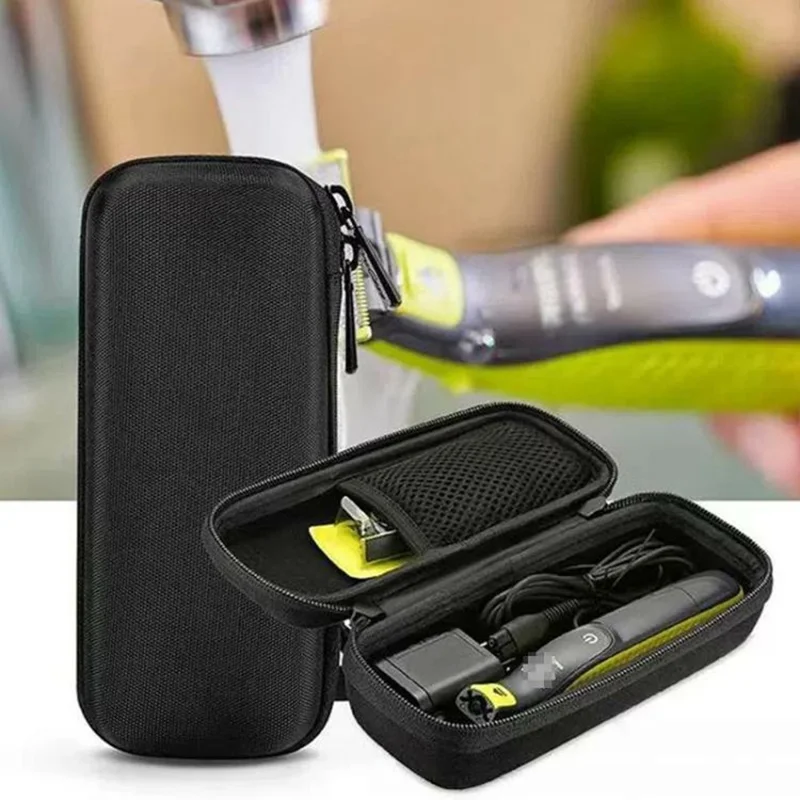For Philips Oneblade Razor EVA Storage Case Portable Shockproof Travel Bag Shaver Organizer Box - Black