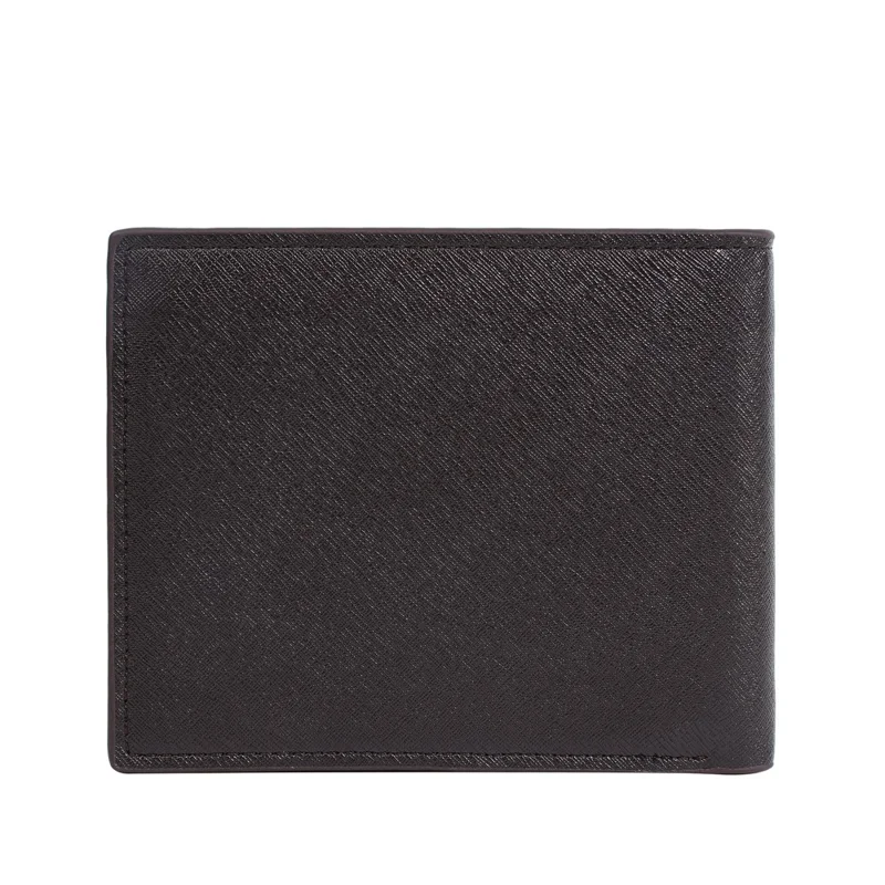 BAELLERRY D3066 RFID Blocking Zipper Wallet Business PU Leather Folding Money Bag - Coffee