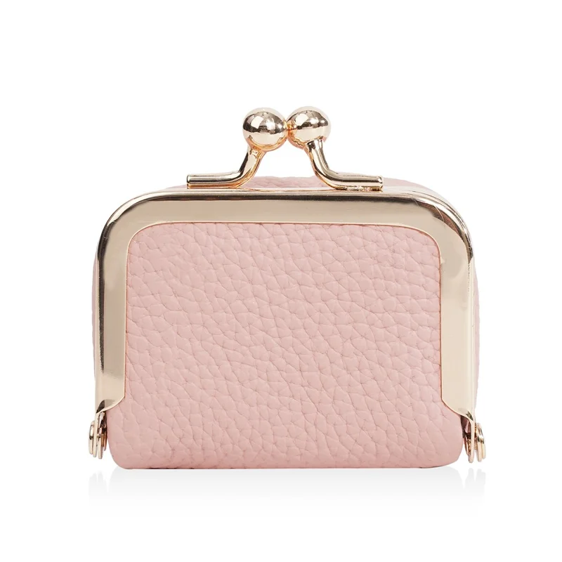 BAELLERRY D3069 Porta-Joias de Couro Bovino Genuíno para Brincos, Anéis e Colares - Organizador Mini Feminino Rosa