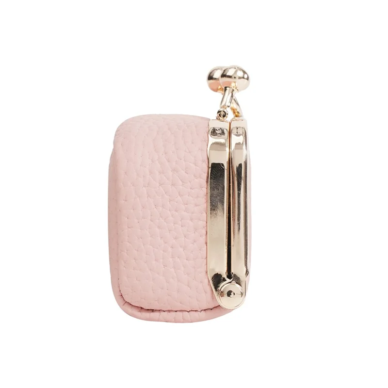 BAELLERRY D3069 Porta-Joias de Couro Bovino Genuíno para Brincos, Anéis e Colares - Organizador Mini Feminino Rosa