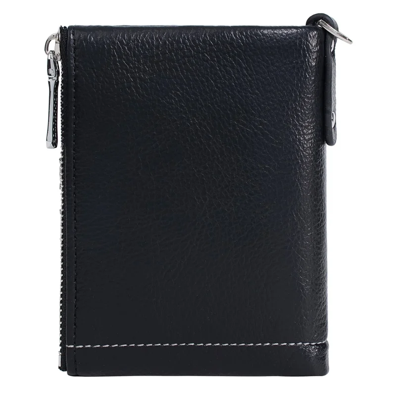 Carteira BAELLERRY D3262 Feminina Pequena de Couro Sintético com Zíper para Moedas - Preto
