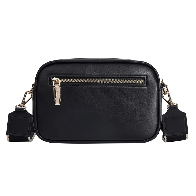 BAELLERRY N8938 Sac bandoulière en cuir PU Mode Sac à bandoulière Capacité élevée Sac pour téléphone Décontracté - Noir