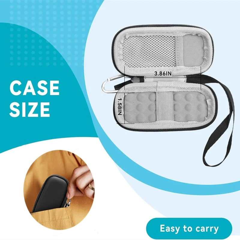 For Alivecor Kardiamobile ECG  /  Kardiamobile 6L EKG Heart Monitor Protective Case Travel Carrying Pouch