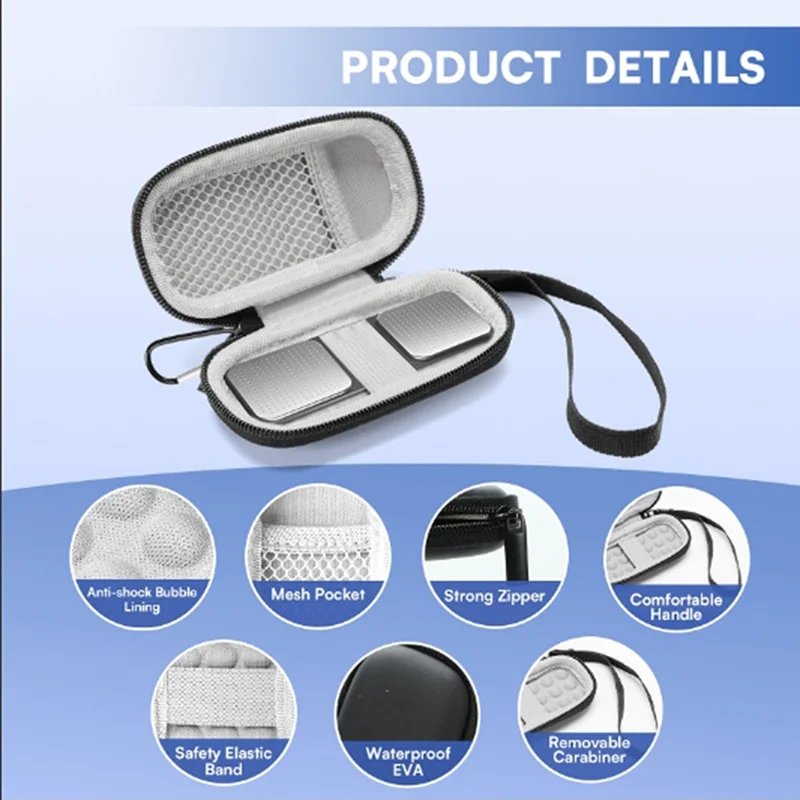 For Alivecor Kardiamobile ECG  /  Kardiamobile 6L EKG Heart Monitor Protective Case Travel Carrying Pouch