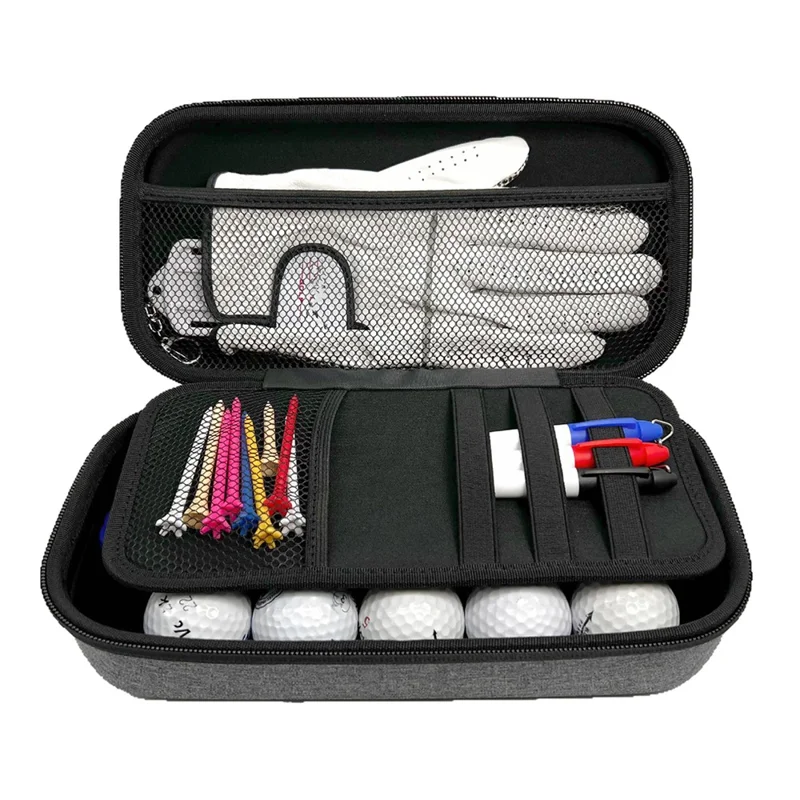 Golf Accessories Organizer Bag for Gloves Balls Tees Markers EVA Portable Storage Case