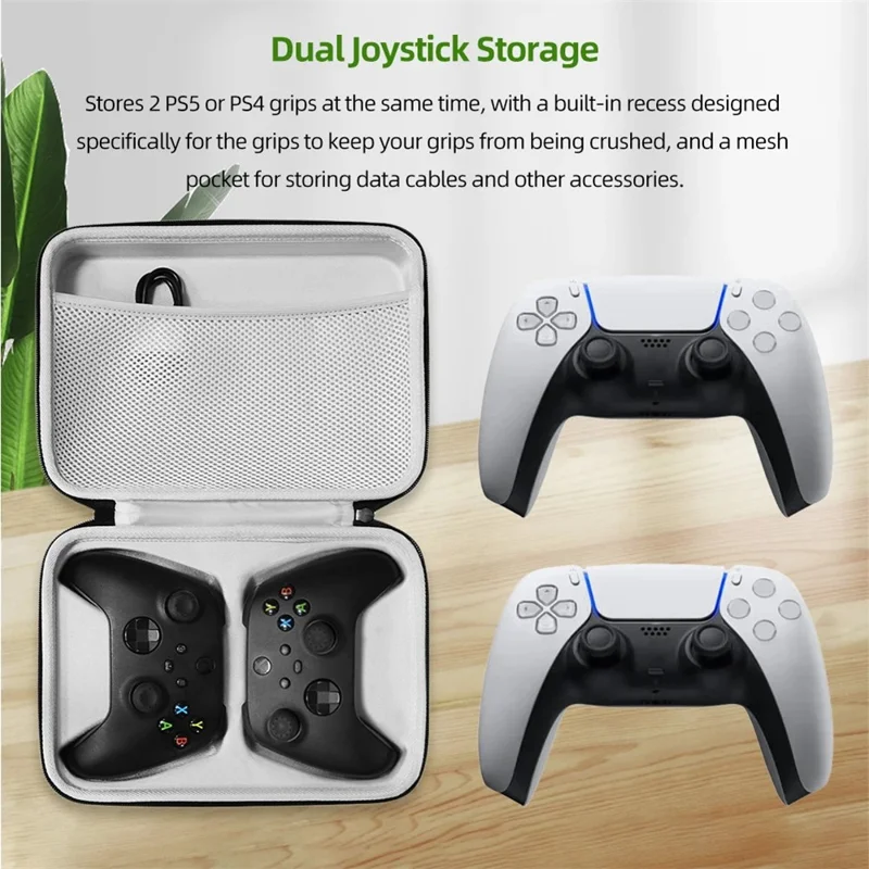 Portable Carrying Case for PS5  /  PS4  /  Xbox Series Dual Controller EVA Hard Shell Universal Gamepad Storage Bag