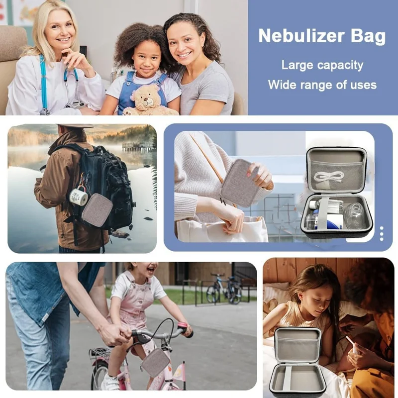 Portable Nebulizer Carrying Case for Travel Medical Kit Handheld Emergency Medical Bag