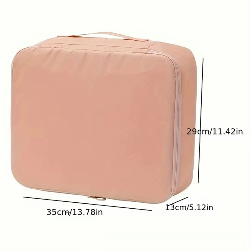 Size M Travel Underwear Organizer Portable Clothing Storage Bag Carry On Packing Cube - Pink