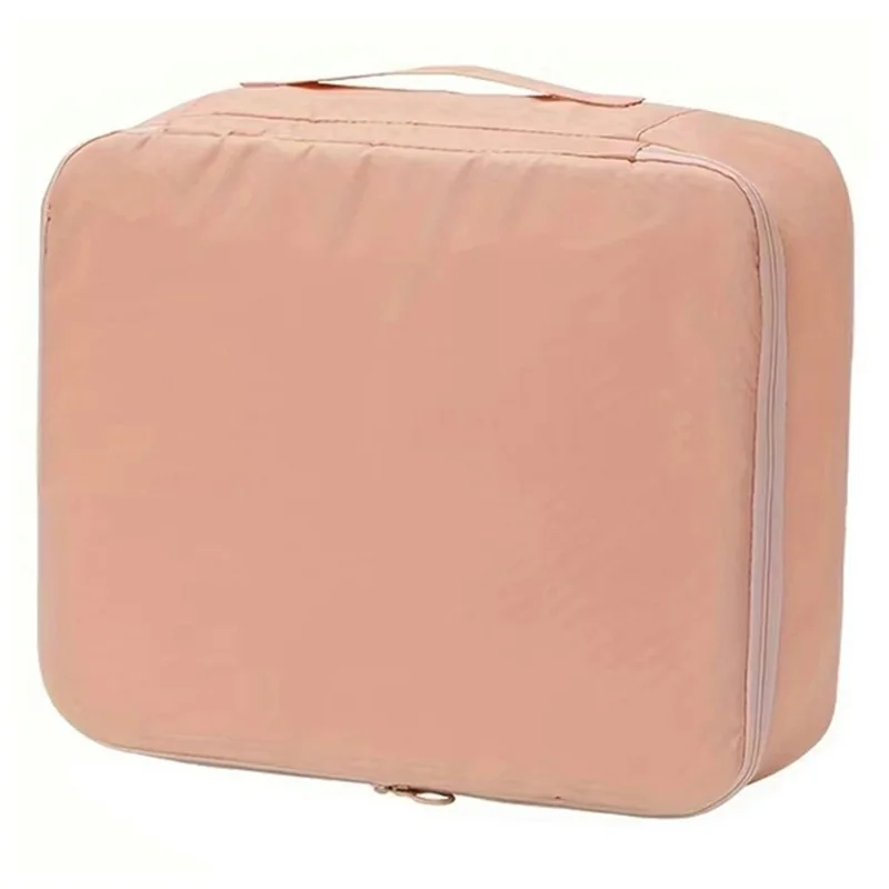 Organisateur de sous-vêtements de voyage Taille L, Sac de rangement portable pour vêtements, Cube de rangement pour bagage cabine - Rose