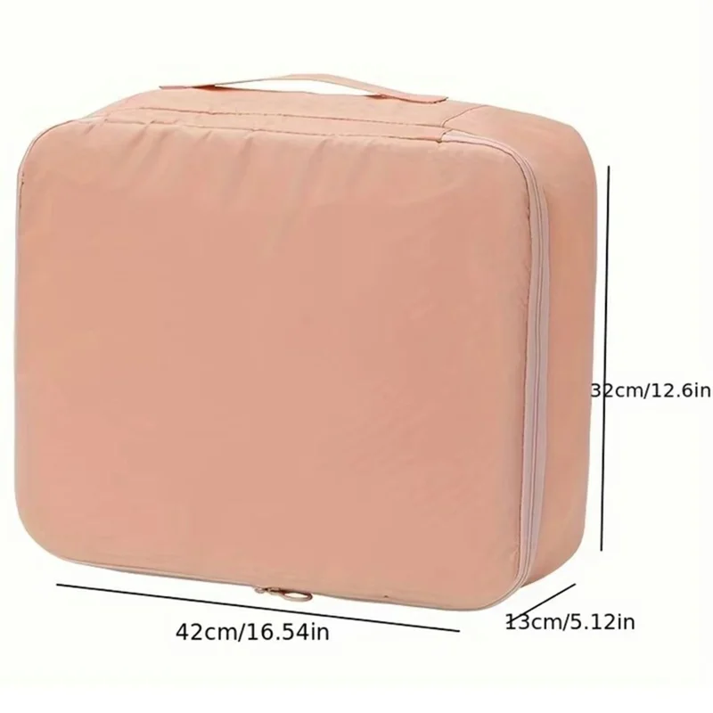 Organisateur de sous-vêtements de voyage Taille L, Sac de rangement portable pour vêtements, Cube de rangement pour bagage cabine - Rose