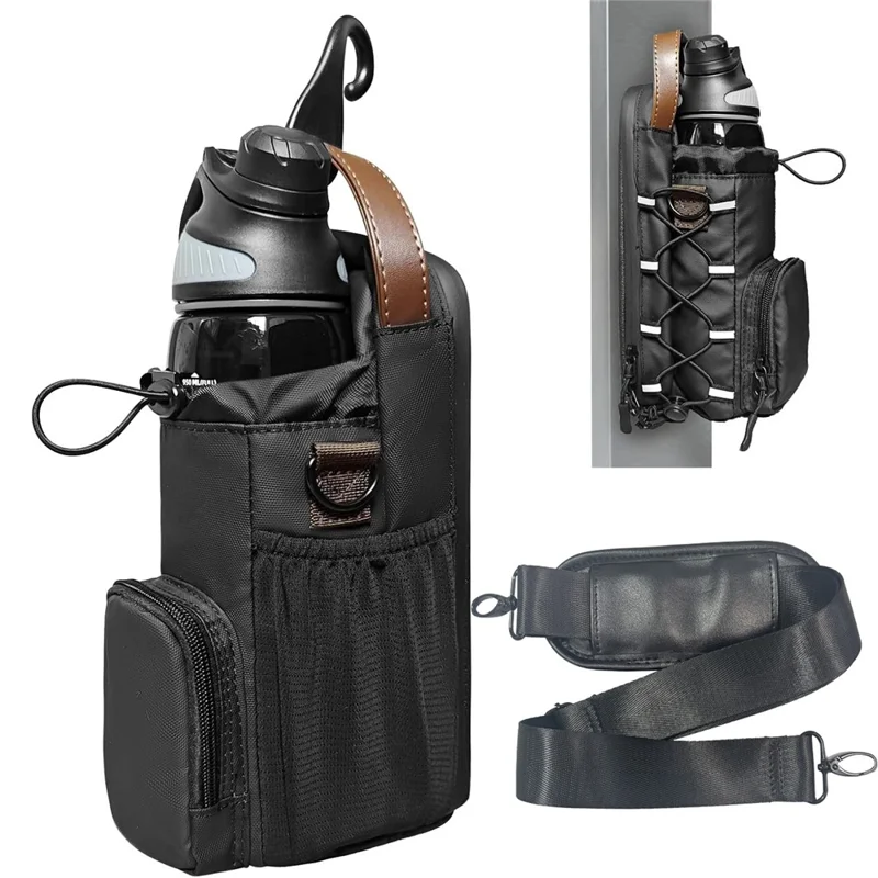 Aufgewerteter magnetischer Wasserflaschenhalter für Fitness-Studio, Fitness und Outdoor-Umhängetasche mit Griff und Haken