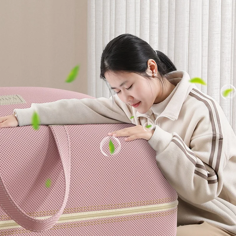 Size S Non Woven Fabric Storage Bag for Moving Packing Clothes Bedding Organizer with Reinforced Handles, 51 x 12.5 x 40cm