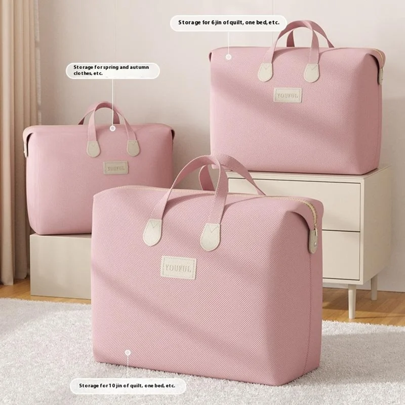 Size S Non Woven Fabric Storage Bag for Moving Packing Clothes Bedding Organizer with Reinforced Handles, 51 x 12.5 x 40cm