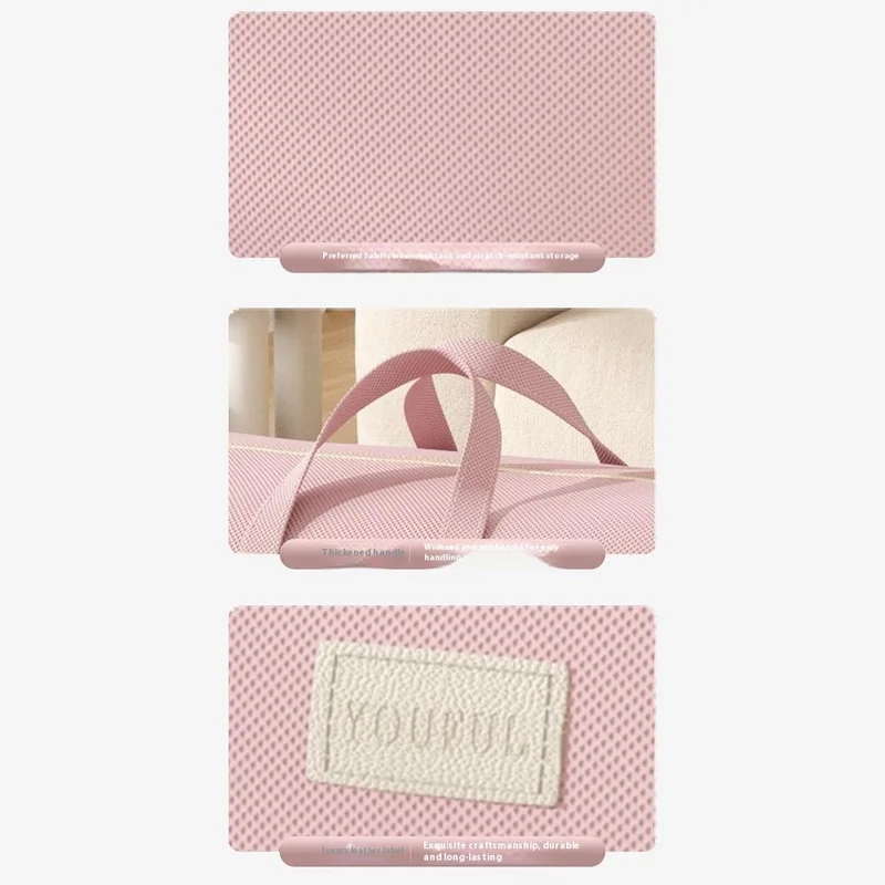 Size S Non Woven Fabric Storage Bag for Moving Packing Clothes Bedding Organizer with Reinforced Handles, 51 x 12.5 x 40cm
