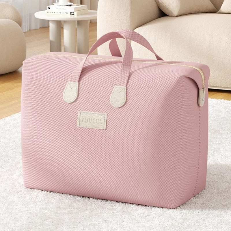 Size M Non Woven Fabric Storage Bag for Moving Packing Clothes Bedding Organizer with Reinforced Handles, 74 x 18 x 53cm