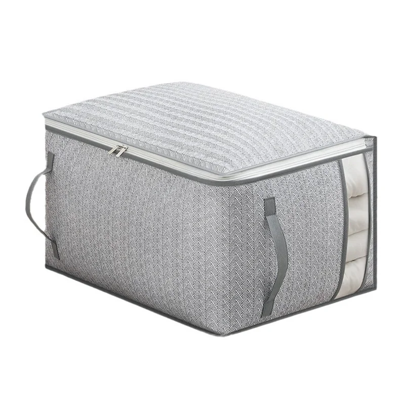 Size M Dust Proof Foldable Storage Bag with Clear Window for Clothes Bedding Non Woven Fabric Organizer, 52 x 33 x 20cm