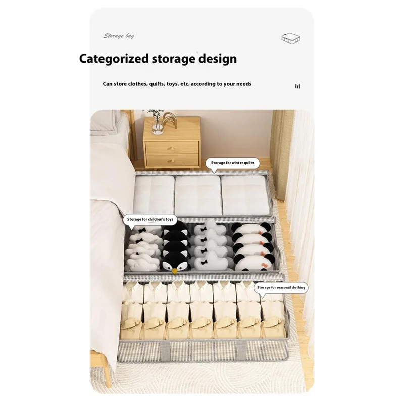85 x 45 x 15cm Transparent PVC Under Bed Storage Bag Large Capacity Dustproof Flat Organizer