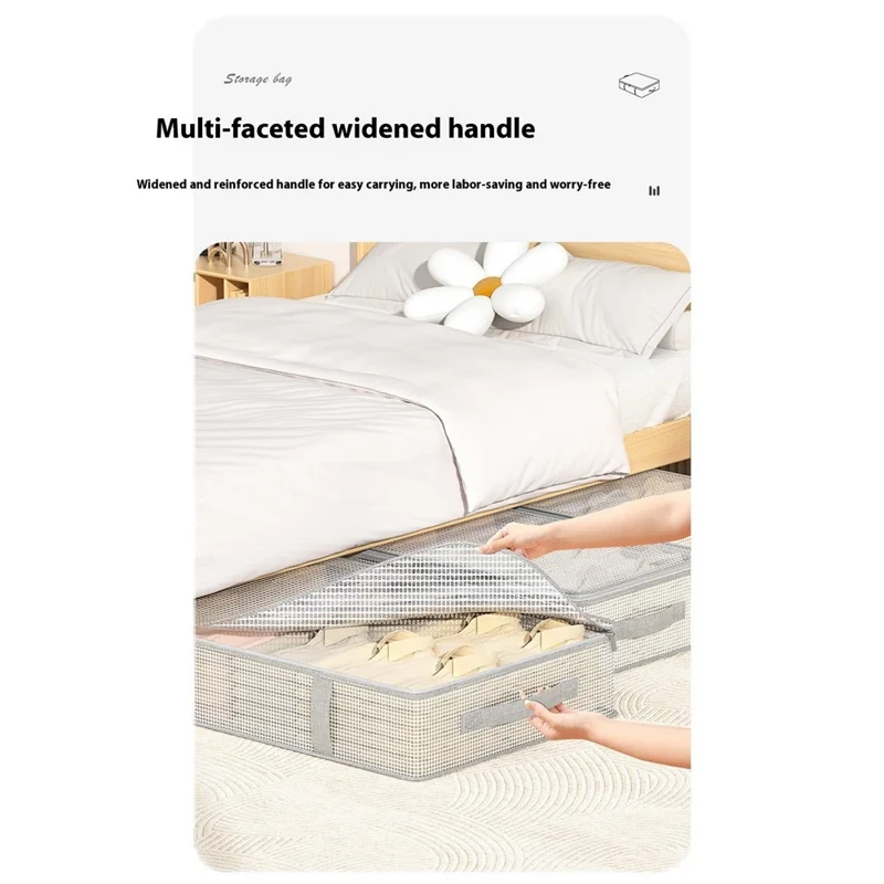 85 x 45 x 15cm Transparent PVC Under Bed Storage Bag Large Capacity Dustproof Flat Organizer