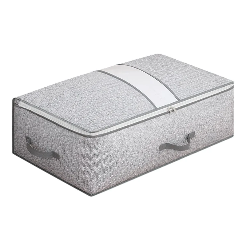 95L Arrow Pattern Under Bed Storage Bag Foldable Clothes Organizer Moving Packing Solution, 80 x 47 x 25cm