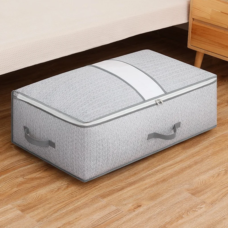 95L Arrow Pattern Under Bed Storage Bag Foldable Clothes Organizer Moving Packing Solution, 80 x 47 x 25cm