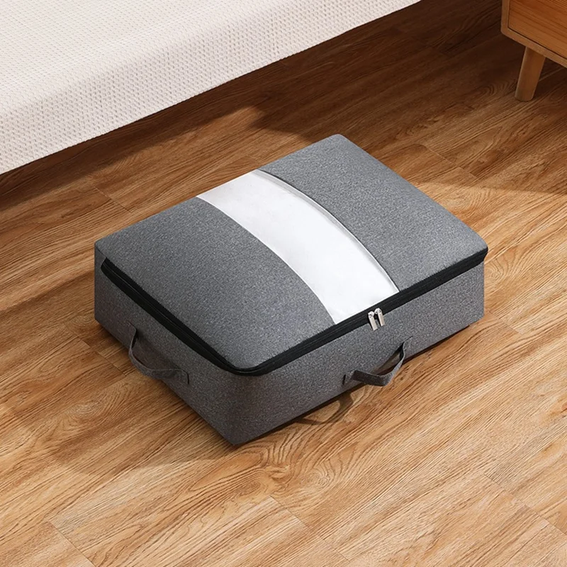 Borsa Pieghevole Taglia M per Stoccaggio Sottoletto, Antipolvere, per Organizzazione Vestiti e Trasloco, 50 x 40 x 15 cm