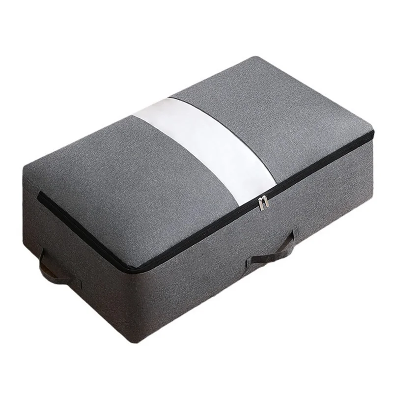 Size L Foldable Storage Bag Dustproof Under Bed Clothes Organization for Moving Packing, 80 x 47 x 15cm