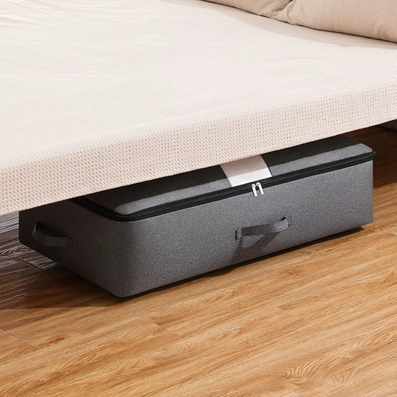 Size L Foldable Storage Bag Dustproof Under Bed Clothes Organization for Moving Packing, 80 x 47 x 15cm
