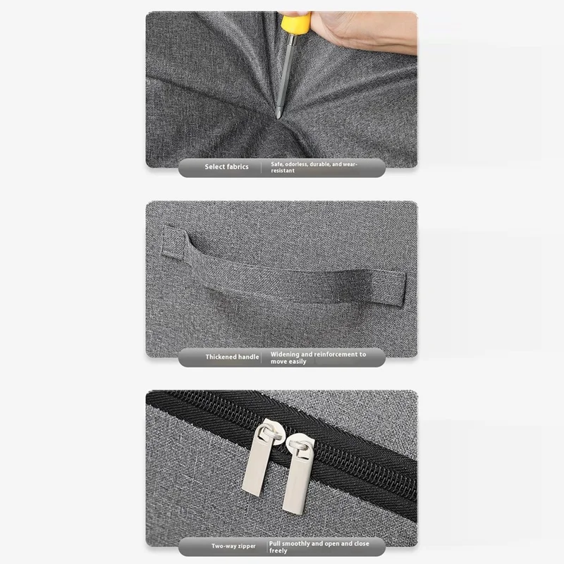 Size XXL Foldable Storage Bag Dustproof Under Bed Clothes Organization for Moving Packing, 80 x 47 x 25cm