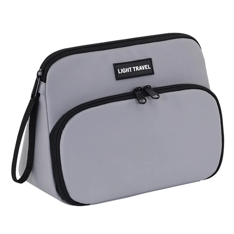 4040 Business Travel Toiletry Bag Men Large Capacity Double Layer Portable Cosmetic Organizer - Grey