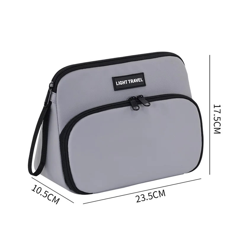4040 Business Travel Toiletry Bag Men Large Capacity Double Layer Portable Cosmetic Organizer - Grey