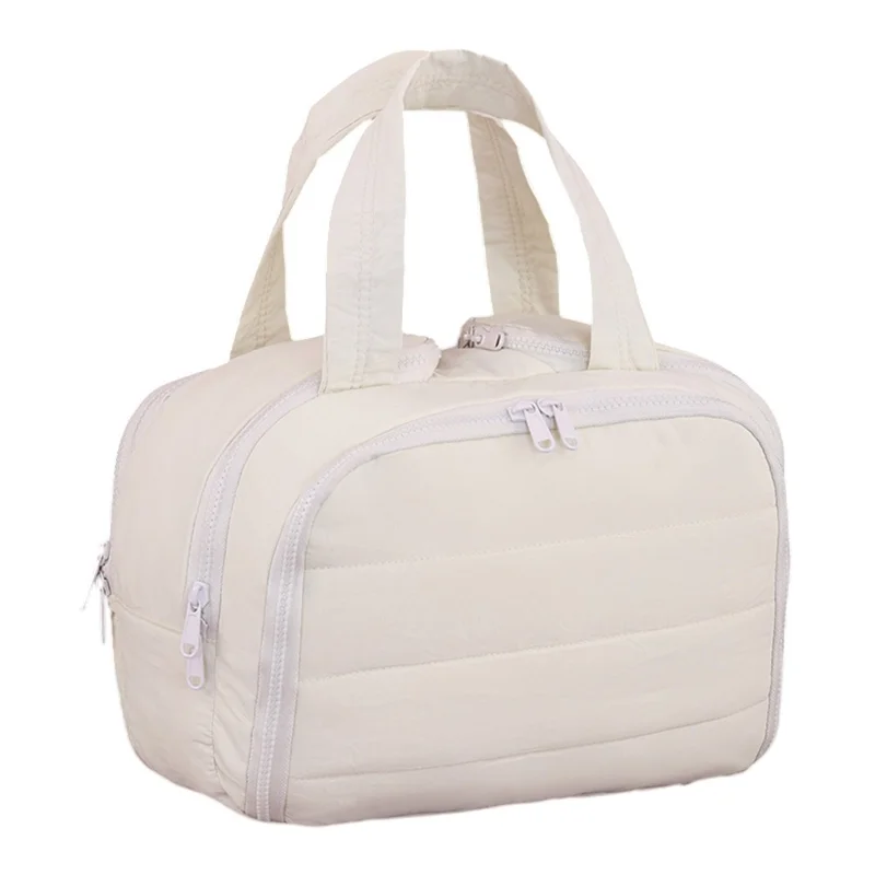 8089 Bolsa Multiusos para Maquillaje de Gran Capacidad, Organizador de Neceser de Viaje, Bolsa de Almacenamiento de Cosméticos Portátil - Albaricoque