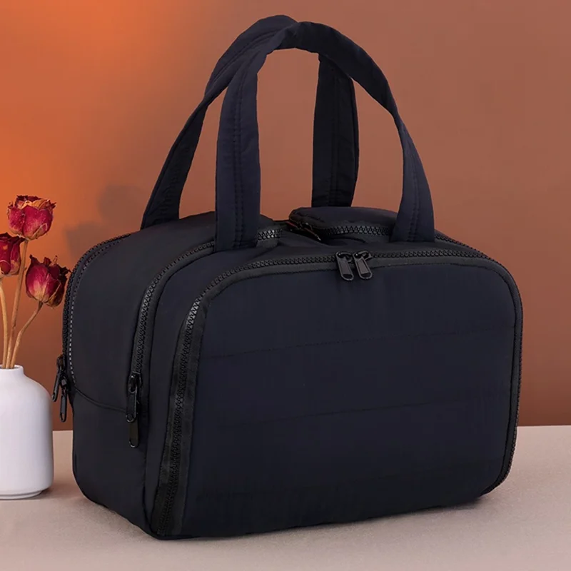 8089 Multifunctional Large Capacity Makeup Bag Travel Toiletry Organizer Portable Cosmetic Storage Bag - Black