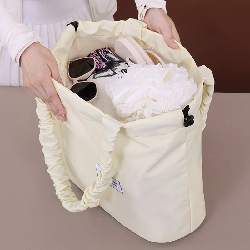 9016 Yoga Swimming Beach Travel Gym Dry Wet Separation Sports Bag Large Capacity Waterproof Storage Bag - Apricot