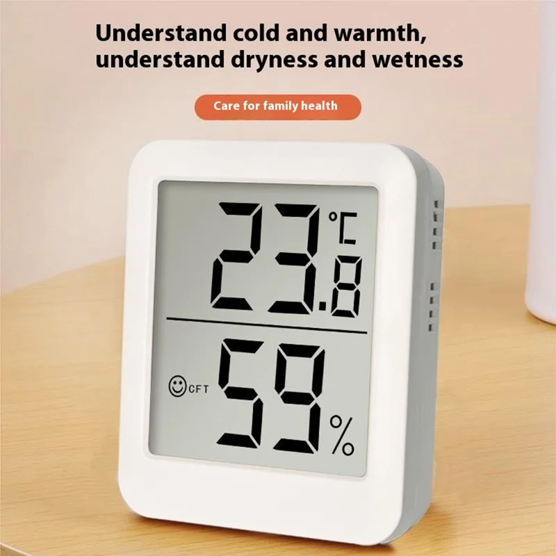 YZ6053 Large LCD Screen Smart Hygrometer Thermometer Magnetic High Precision Electronic Temperature Humidity Meter (No Battery)